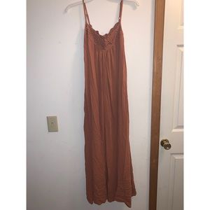 Boho orange maxi dress